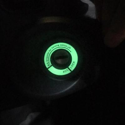 China Cute/Cartoon Luminous Rings Car Sticker Switch Ignition Ring Surrounding Light Night Key Decoration For Universal Auto Motorcycle 3D Decal for sale