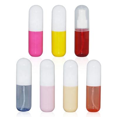 China Wholesale Plastic Cosmetic Spray Perfume Water Essence Bottles Capsule Pill PET Plastic Bottles Travel Cosmetic for sale