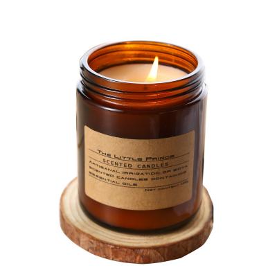 China Custom Logo Luxury 100ml/200ml/250ml Cosmetic Container Facial Amber Thick Empty Frosted Cream Candle Jars With Lid For Candle Making for sale