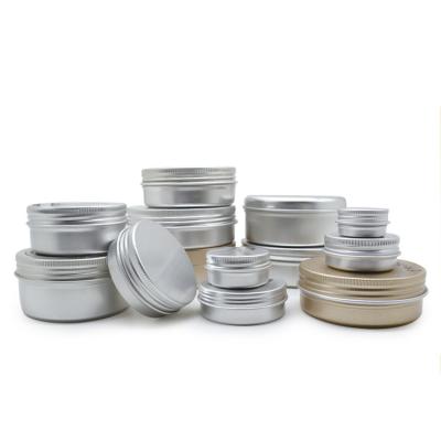 China 5g 10g 15g 20g Gold Empty Aluminum Cosmetic Jars Bottle Storage Container Variety Aluminum Tin For Saffron for sale