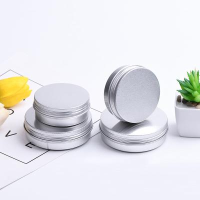 China Round 5g 10g15g 20g 30g 50g 60g 80g 100g 150g 50ml 60ml 100ml 150ml 200ml Variety Round Empty Cosmetic Cream Aluminum Jar With Screw Clamp Lid for sale