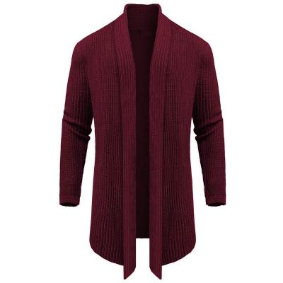 China 2021 Anti-wrinkle Men's Fashion Top Selling Mens Chunky Knitwear Jacket Long Cardigan Collar Shawl Sweaters for sale