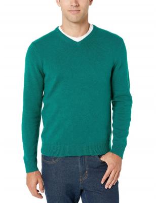 China Casual Plain Pullover Men's Anti-Wrinkle Wadding Nylon Fabric V-Neck Sweaters for sale