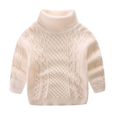 China Anti-wrinkle winter warm baby knit thick neck boy's pullover turtle sweaters for sale