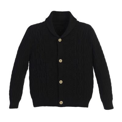 China New Long Sleeve Anti-wrinkle Shawl Collar Cotton Children Boy Cardigan Sweaters for sale