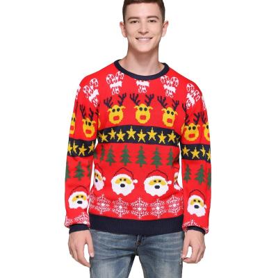 China animal copy Santa Unisex Ugly Christmas Sweater of Anti-wrinkle fancy men's pullover for sale