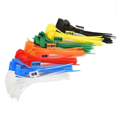 China 250 Pieces 8 Inch Nylon Cable Tags Tags Colorful Nylon Zip Ties Wire Tags Ethernet Cable Tags Price Tags With Plastic String Tags for sale