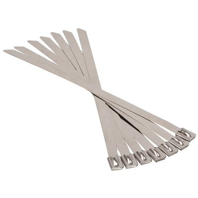 China 304 316 201 304 Stainless Steel Self Locking Metal Stainless Steel Cable Ties Zip Wrap for sale