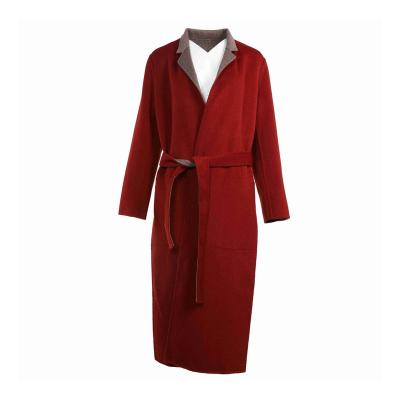 China 100% Breathable Lapel Wool Winter Ladies Solid Color Straight Ditch Coat for sale