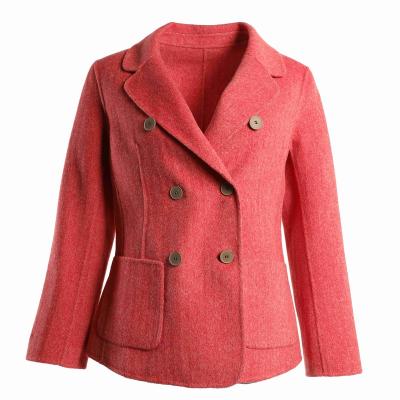 China Breathable Best Selling New Autumn And Winter Women's Wool Lapel Hot Selling Double Breasted Suits for sale