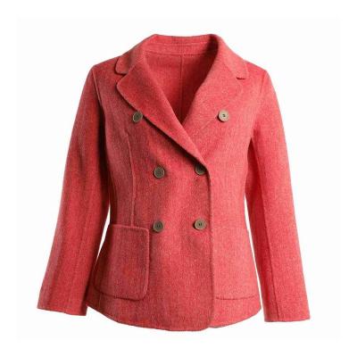 China Breathable Winter Business Professional Double Breasted Suit Wool Notched Lapel Ladies Suit for sale