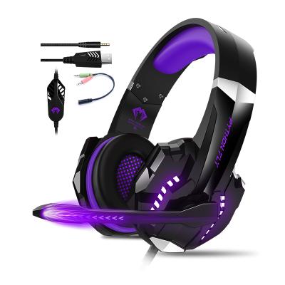 China High Quality Cheap Headband Edging - Noise Over Ear Gaming Headset Purple PS5 Headset With Mic For Xbox One Turtle Beach for sale