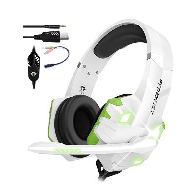 China Best Headband PYTHON FLY G9000 MAX White Wired Stereo Gaming Headset Sound Canceling PC With Mic For Xbox One Nubwo N2 for sale