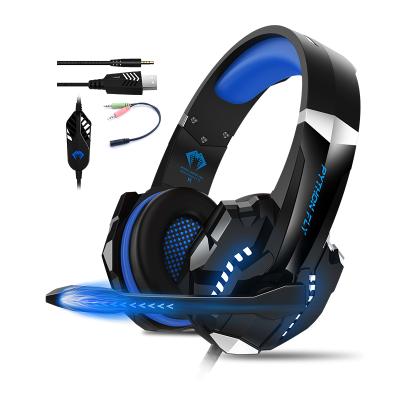 China Free Sample Pro Headband PYTHON FLY G9000 Gamer Earphones USB Auricular Noise Canceling Gaming Headset PS4 Earbuds With Mic For PC for sale