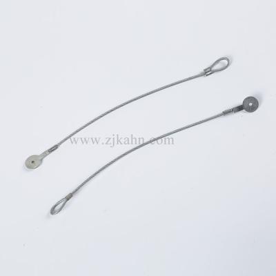 China Retail Store Highlight Systems Security Anti-theft Cable, Retail Store Steel Wire EAS Lanyard With Loop for sale