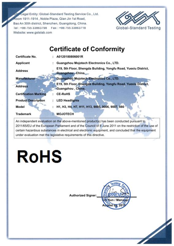 RoHS - Guangzhou Mojotech Electronics Co., Ltd.