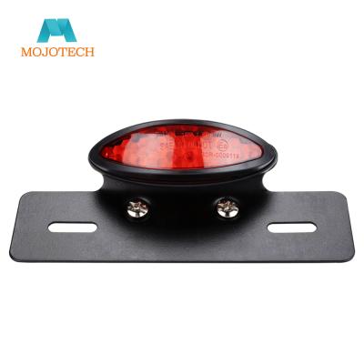 China Retro Motorcycle LED Tail Brake Stop Light Red Rear Lamp With License Plate Mount For Harley Honda Suzuki Chopper Bobber KC664 for sale