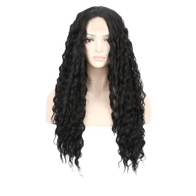 China Libertine Curl Sell High Quality Cheap Libertine Curly Long For Color Women Afro Curly Heat Resistant Synthetic Lace Loose Front Wigs for sale