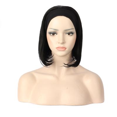 China Silky Straight Wave Wig Sellers Professional Quality 12 Inch BOB Headband Synthetic Hair Wigs Cheap Short Natural Wave Wigs For Black Women for sale