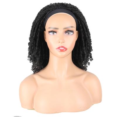 China Cheap Topselling Curly Loop Hair Synthetic Wigs For African Women Short Dreadlocks Color Wig Faux Locs Crochet Hair Band Braided Wigs for sale