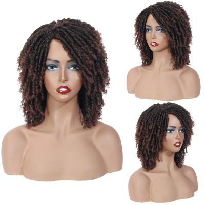 China New Seller Ombre Hair Synthetic Lace Front CURLY STRAIGHT Braided Wigs Handmade Locs Full Lace Braided Wigs Box Braided Lace Front Wigs for sale