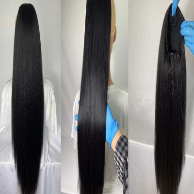 China wholesale Cheap U-tip Hair 30 40 Inch Futura Synthetic Fiber Hair Ponytail, Tangle Free Synthetic Hair Ponytail Extensions Long for sale