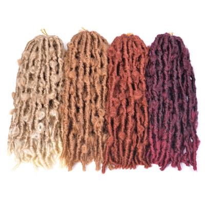 China Wholesale High Temperature Fiber Butterfly Locs Synthetic Hair 14 Soft Distressed 18 Inch Butterfly Faux Locs Ombre Crochet Hair NU Butterfly Locs for sale