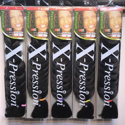 China Wholesale 165g Jumbo Braids Hair Extensions 82 Inch Stain Wholesale 165g Synthetic Ultra Pre Stretched Extensions Expression Elephant Crochet Braiding Hair For Black Women for sale