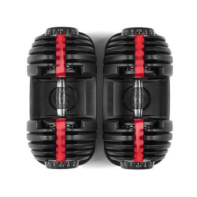 China Universal cheap rubber cast dumbell 24kg dumbbell multiple adjustable dumbbell set for sale