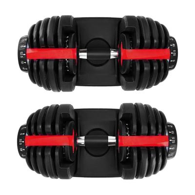 China Best Quality Home Gym Fitness Equipment 24Kg Universal Adjustable Dumbbell Set for sale