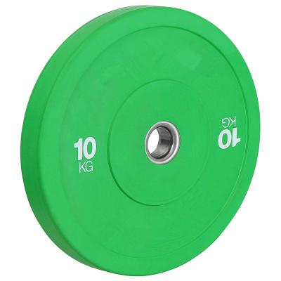 China Weightlifting Fitness Equipment Weight Lifting Barbell Dishes Color Weight Rubber Dishes for sale