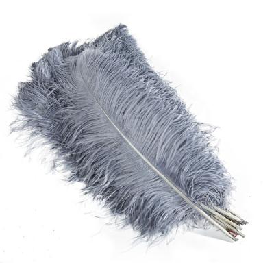 China Hot sale party/wedding/sale pole colorful ostrich feather 65-70cm carnival decoration/gray big for party wedding stage dresses decoration for sale