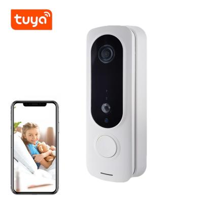 China Tuya Durable Waterproof Small Door Bell WiFi Intercom Smart Hotel Security Ring Wireless Camera Video Doorbells 1080P HD for sale