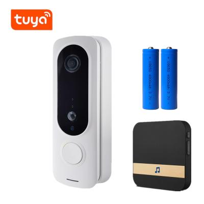 China Tuya Smart Home Wifi Hotel 1080P Video Doorbell Doorphone App Video Intercom Audio Visual Radio Phone Call No Wiring for sale