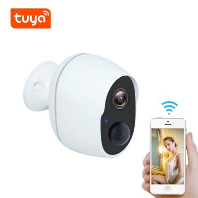 China Tuya WiFi Battery Camera 1080P HD Outdoor Wireless Rechargeable Security Camera Google Home Alexa IP Camera 128 for sale