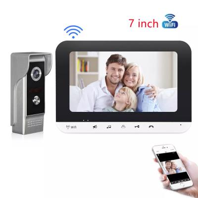 China Home security system 7 inch villa IP intercom phone APP doorbell camera WIFI video smart outdoor IOS Android unlock control for sale