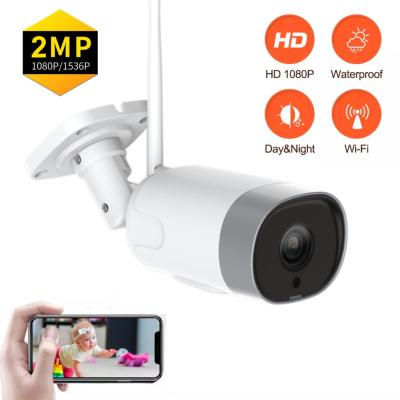 China Human Motion Tracking Outdoor Bullet Security Camera 1080P CCTV CCTV Wireless Wifi HD Night Vision Two Way Audio Wireless Video Surveillance for sale