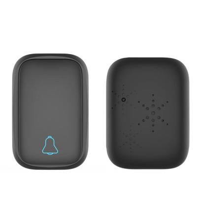 China Ring Smart Wireless Door Bell 433M Wireless Doorbell Waterproof IP68 1 Button 1 Button Self Powered Receiver Popular Wireless Connection Black Battery for sale