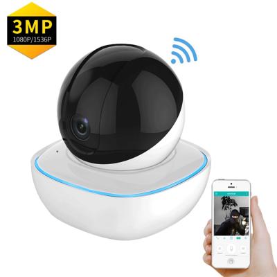 China Hot Sale 3MP Smart Wireless Indoor Baby Security Camera Monitor Home Two Way Audio Camera Night Vision IP Auto Walk-through Camera for sale