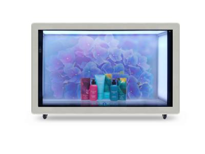 China 55in 400nits Transparent LCD Advertising Player 200W for sale