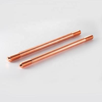 China Lightning Protection System And Ground System Low Price BS Standard Solid Threaded Earth Rod Electrode Copperbonded Copper Bond Rods for sale