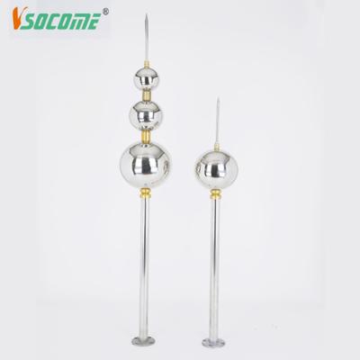 China Skyscraper Lightning Protection Ball Surge Protector Lightning Arrester Rod Construction Steel Rods for sale