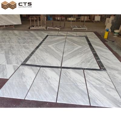 China Modern Snow White Volakas Marble For Home Decor Veins More In Luxury Base for sale