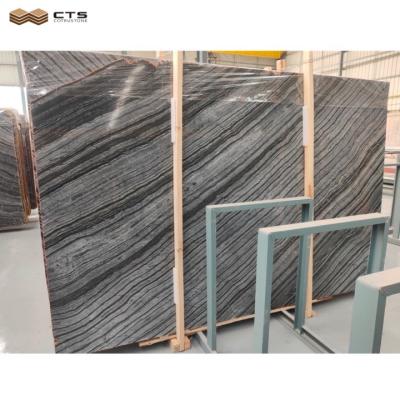 China Modern Natural Antique Black Marble Stone Product Countertop Polished Chine Marmol Wood Slab for sale