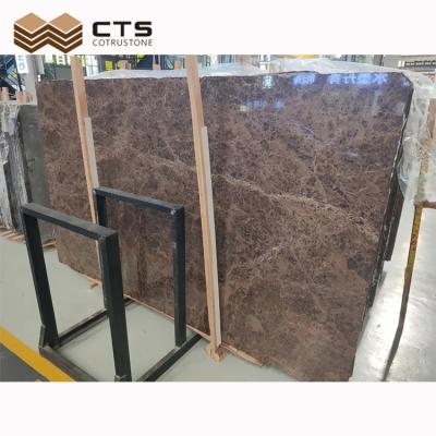 China Modern Brown Marble Dark Emperador Slab Tiles Marble Products Table Border Design for sale