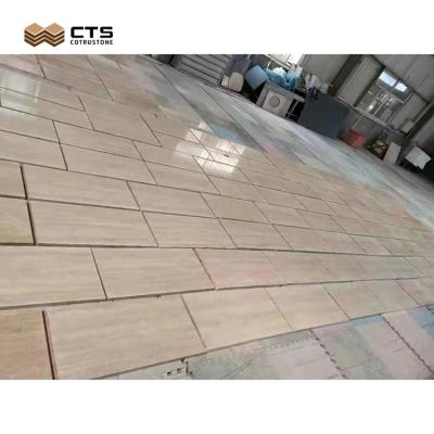 China Modern Wholesale Marble Tiles Beige Flooring 10 12 For Interior Design for sale