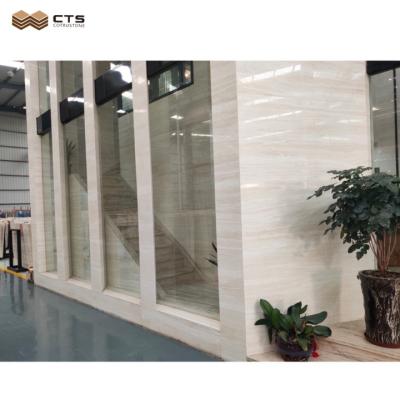 China Modern Luxury Super White Travertine Marble Stone Tiles For Facade Wall Panel Decoration 30x60 for sale