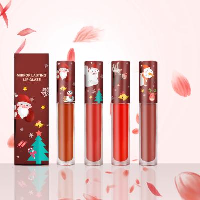 China New Arrival Christmas 2021 New Fashion Sunscreen Shaping Glossy Liquid Lipstick With Logo Customized for sale