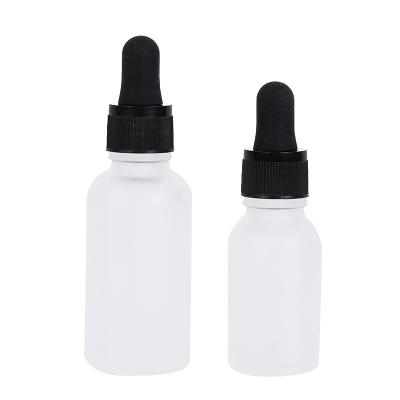 China 15/30ml Essential Oil Bottle Hyaluronic Acid Dispensed Liquid Bottle Frosted Glass Plastic Dropper Boston Essential Oil Wholesale Bottle for sale