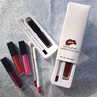 China Factory Price Private Label Waterproof Lip Gloss And Lip Liner Set for sale